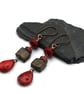 red copper drop earrings - Image 2