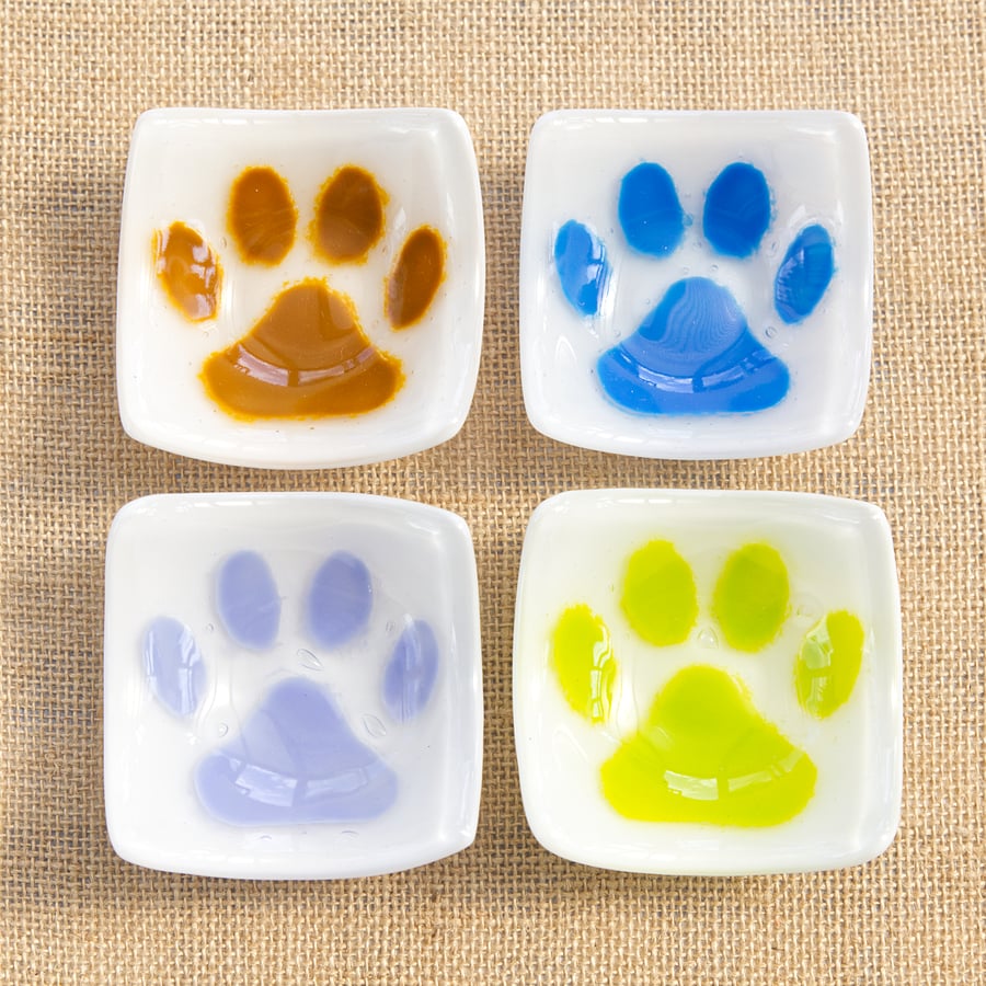 Adorable Paw Print Mini Bowl Trinket Dish Cat Paw Dish Dog Paw Dish
