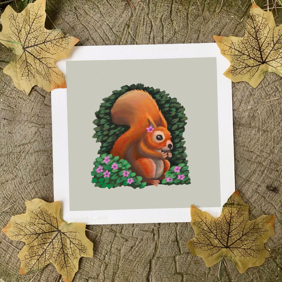 Red Squirrel Art Print