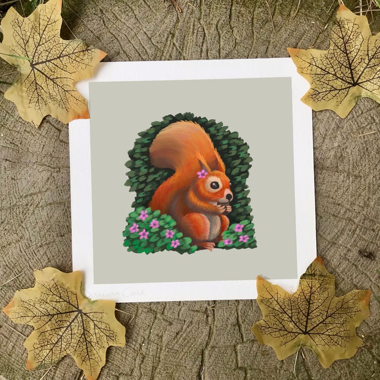Red Squirrel Art Print