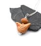 red brown ceramic bird pendant necklace - Image 2