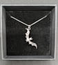Bat pendant, Bat necklace, Spooky silver pendant - Image 8