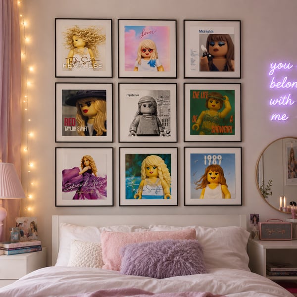 TAYLOR SWIFT - Lego-inspired album prints - Choose your era - Framed or Mounted