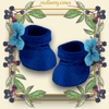 Reserved for Linda - Blue Flower Shoes