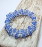 Blue Crystal,Bead Wrap Bracelet - UK Free Post - Image 1