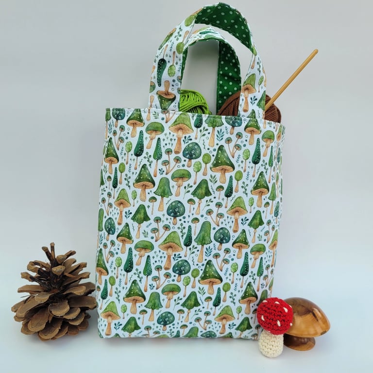 Mini Tote Bag – Craft Project Bag – Gift Bag - cute and whimsical
