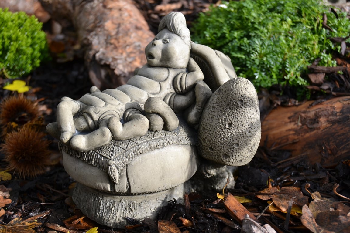 Alice in Wonderland Caterpillar Stone Garden Ornament