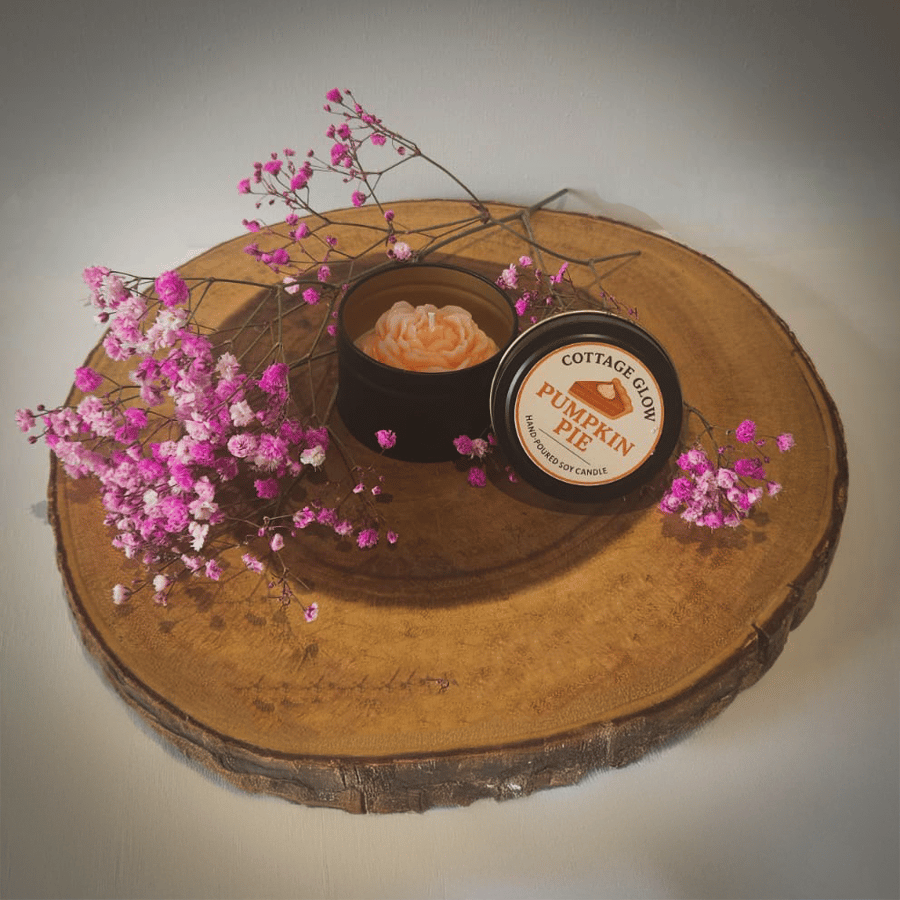 Pumpkin Pie Flower Candle