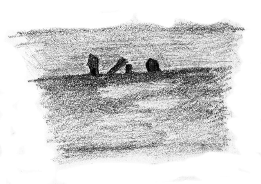Standing Stones 2 - open edition digital print from original drawing