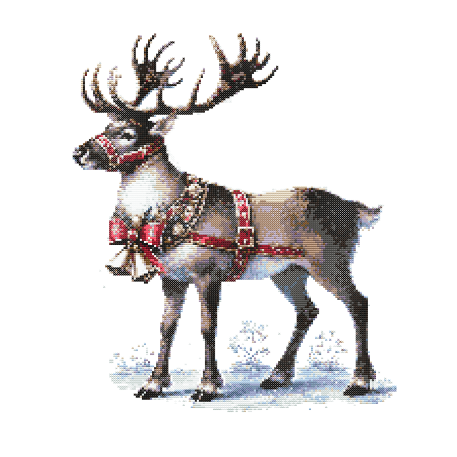 CHRISTMAS REINDEER - Cross Stitch Pattern - Cross Stitch Chart