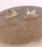  Sterling Silver Folk Heart Textured  Earrings - Image 1