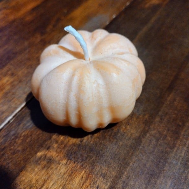 Set of three Pumpkin candles 