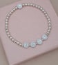Personalised Name Bracelet with Heart Bead, Silver Stretch Bracelet