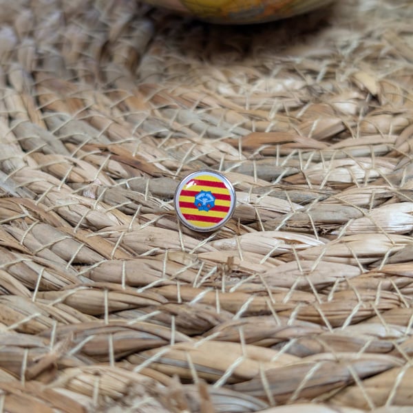 Menorca Flag Map Pin – Spanish Travel Map Push Pin for Wooden Maps, Menorca Pin