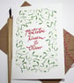 Personalised Mistletoe kisses Christmas card - Image 1