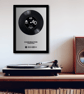 Framed 7" vinyl with personalised label and Spotify code