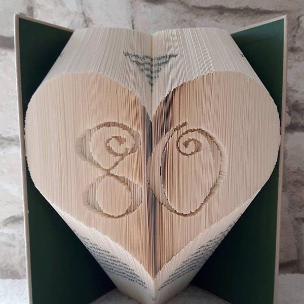 80 in a Heart COMBI Book Folding Pattern - EMAILED PDF PATTERN