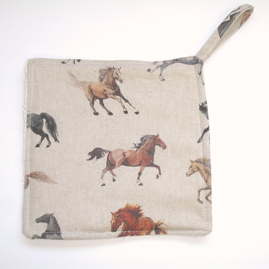 Horse Pot Holder Grab Mat Horses Chef's Pad Kitchen Linens
