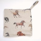 Horse Pot Holder Grab Mat Horses Chef's Pad Kitchen Linens