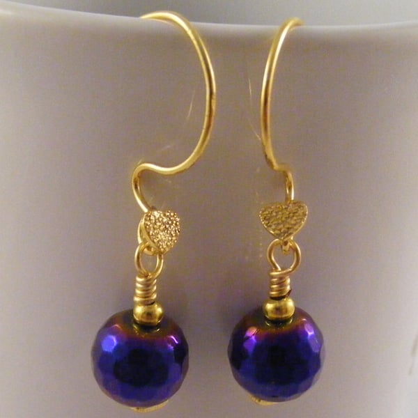 Purple Hematite Earrings