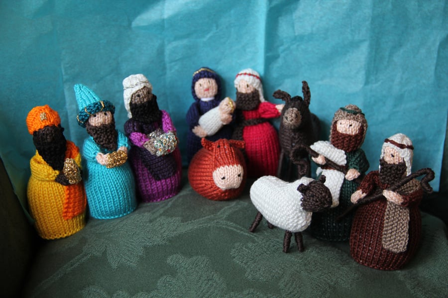 Cotton Hand Knitted Nativity