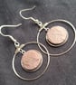 Handmade Red Welsh Slate Hoop Earrings – Stone & Stainless Steel Jewellery - Image 5
