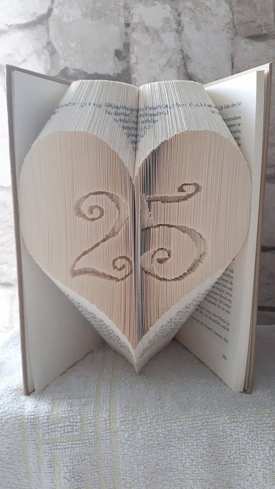 25 in a Heart COMBI Book Folding Pattern - EMAILED PDF PATTERN