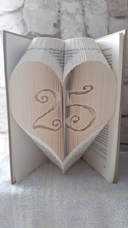 25 in a Heart COMBI Book Folding Pattern - EMAILED PDF PATTERN