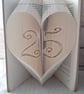 25 in a Heart COMBI Book Folding Pattern - EMAILED PDF PATTERN