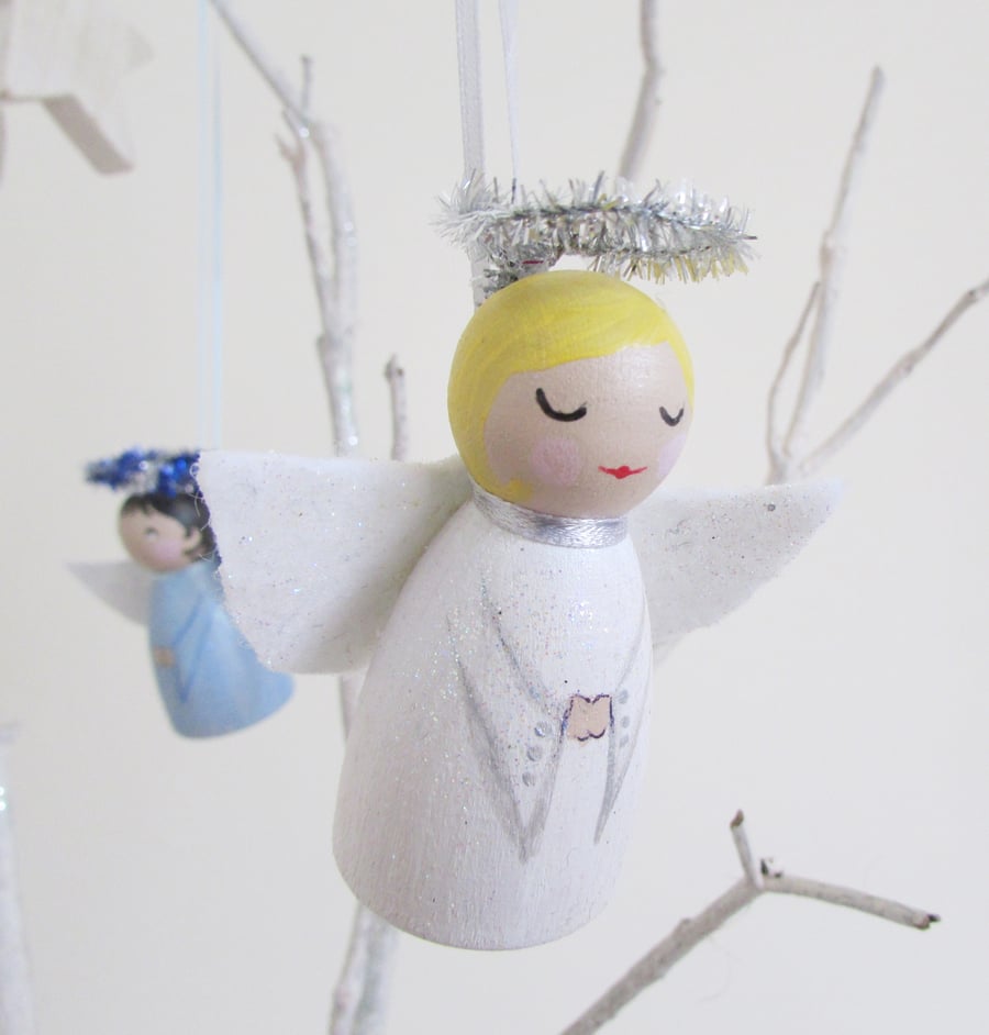 Peg Doll Christmas Angel