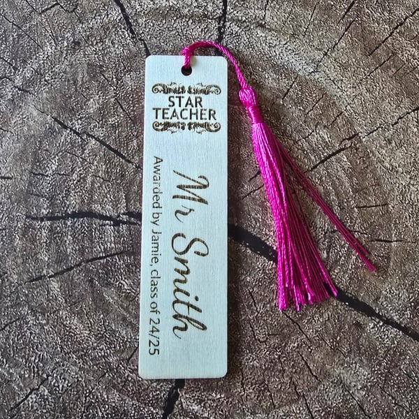 Star teacher bookmark - ideal gift for end of year