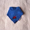 Tractor, dribble bib, hand embroidered
