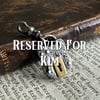 RESERVED Sterling Silver "Rusty" Padlock Charm, Victorian Style Padlock Charm 