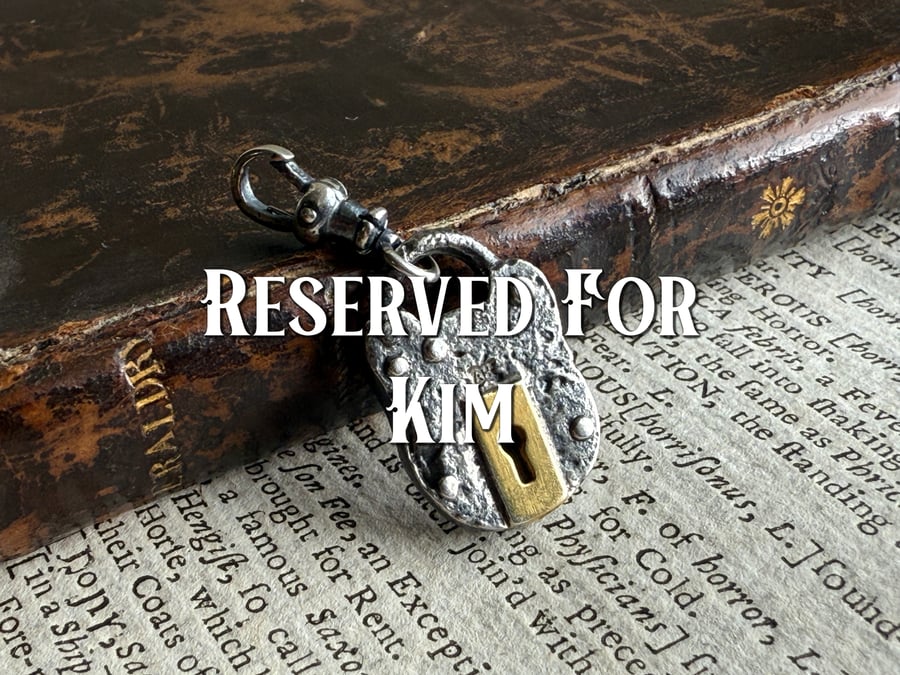 RESERVED Sterling Silver "Rusty" Padlock Charm, Victorian Style Padlock Charm 