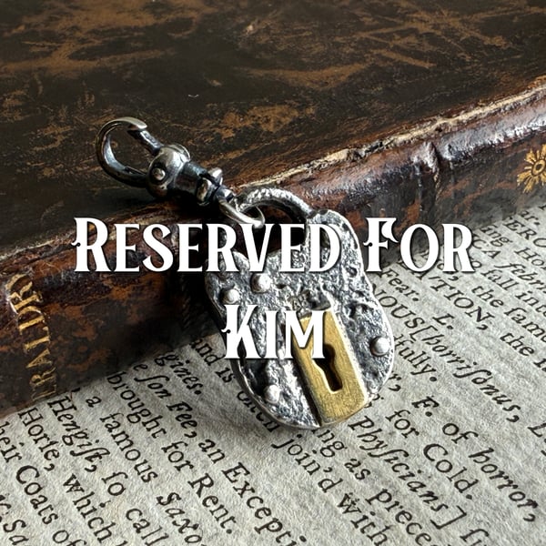 RESERVED Sterling Silver "Rusty" Padlock Charm, Victorian Style Padlock Charm 