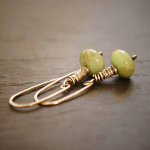 Variscite and Sterling Silver Native Spirit Earrings