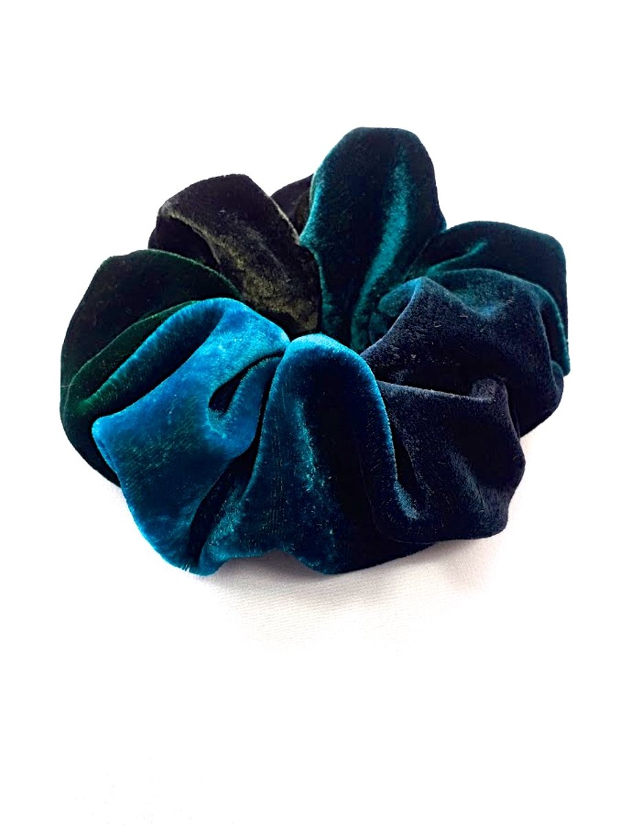 Silk velvet scrunchie.