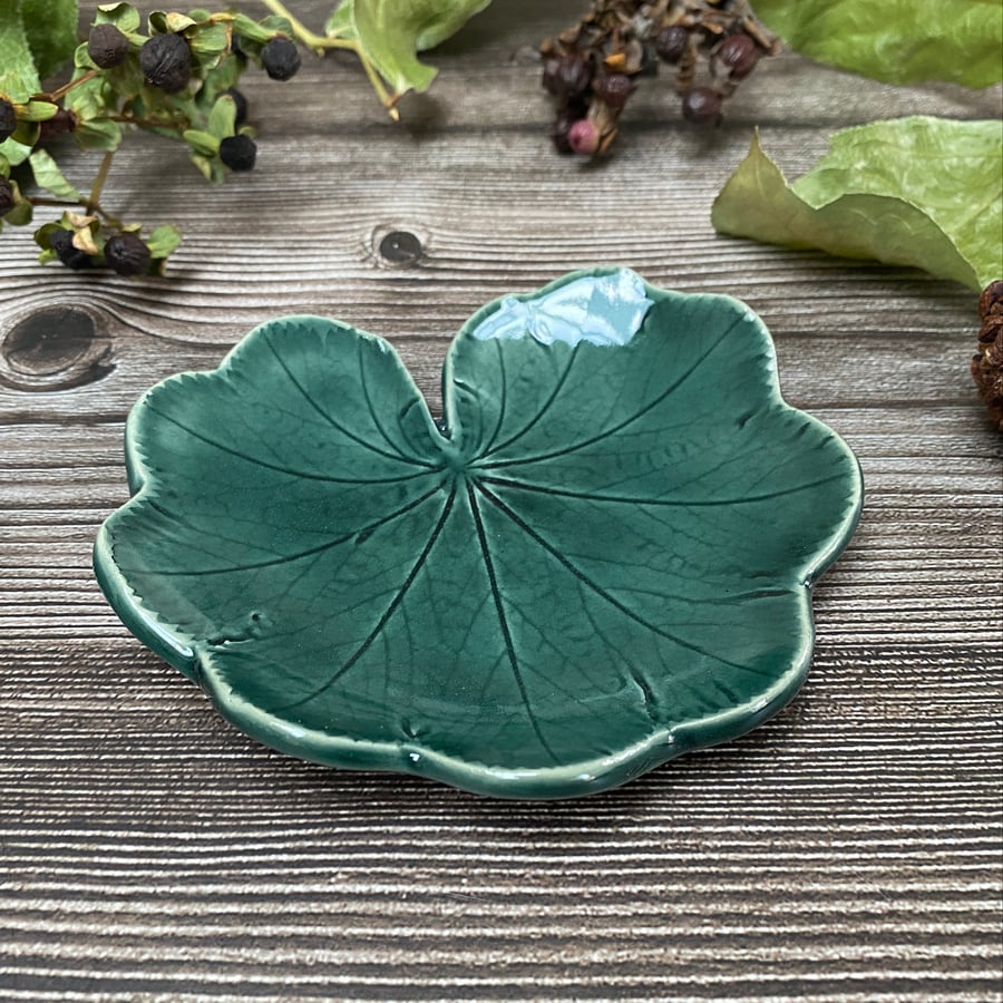 Handmade Ceramic  Leaf Dish 