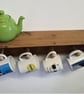 Handcrafted Wooden Mug Rack Artisanal Kitchen Shelf with Cup Pegs Made in Cornwa - Image 2