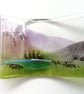 Scottish Highlands landscape, fused glass landscape art, decor for the home.  - Image 7