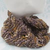 MOBIUS NECK WARMER Hand-dyed Cotton Lavender & mustard