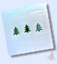 Christmas cards, pack of 2 with green and red trees on a shiny card  - Image 2