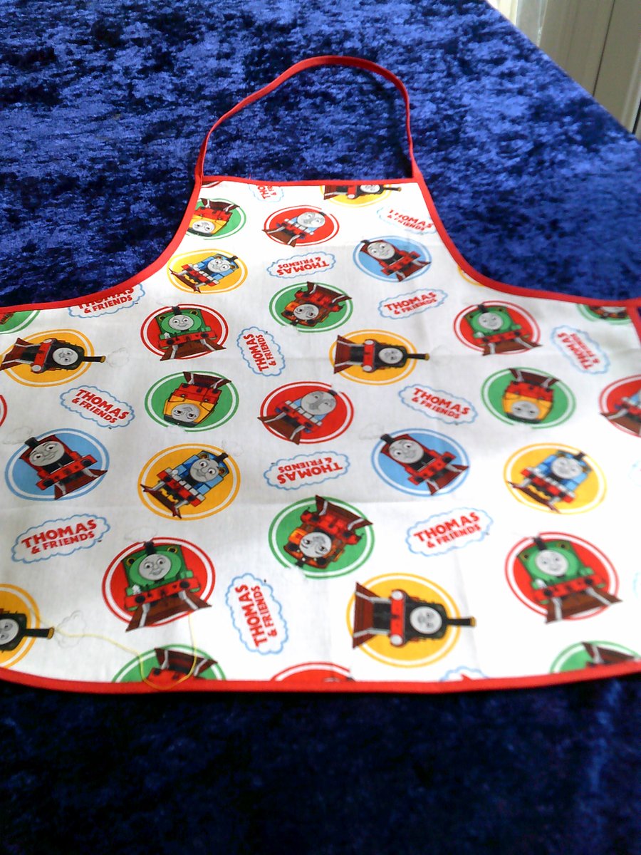 Thomas The Tank Engine on White Baby Apron