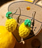 Lemon earrings, Fruit themed jewellery, Yellow earrings, Friend birthday gift - Image 7