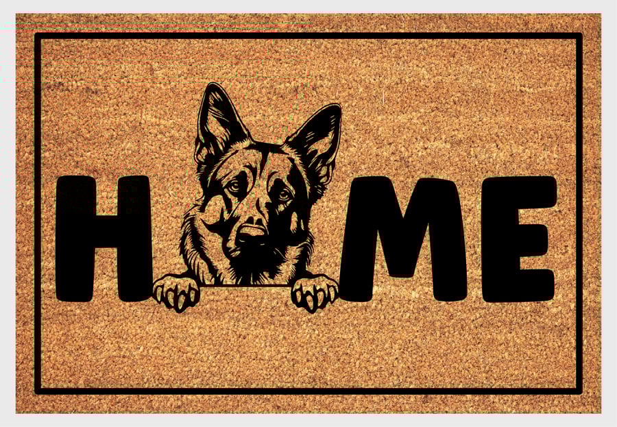 German Shepherd Home Door Mat No.3 - German Shepherd Welcome Mat - 3 Sizes