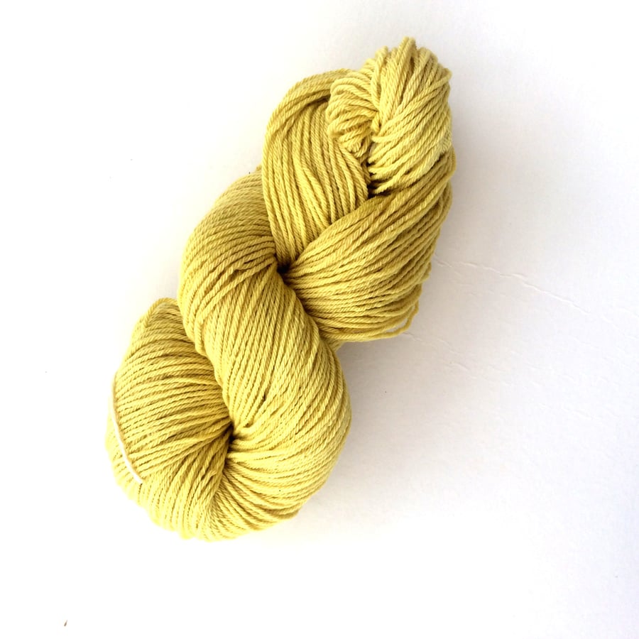 Natural Hand dyed yarn with nettles 100 grams laceweight wool