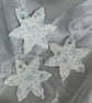 Handmade Clay Snowflake Hangings