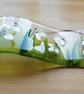 Fused Glass Snowdrop Ornament: Freestanding Spring Flower Art - Image 5