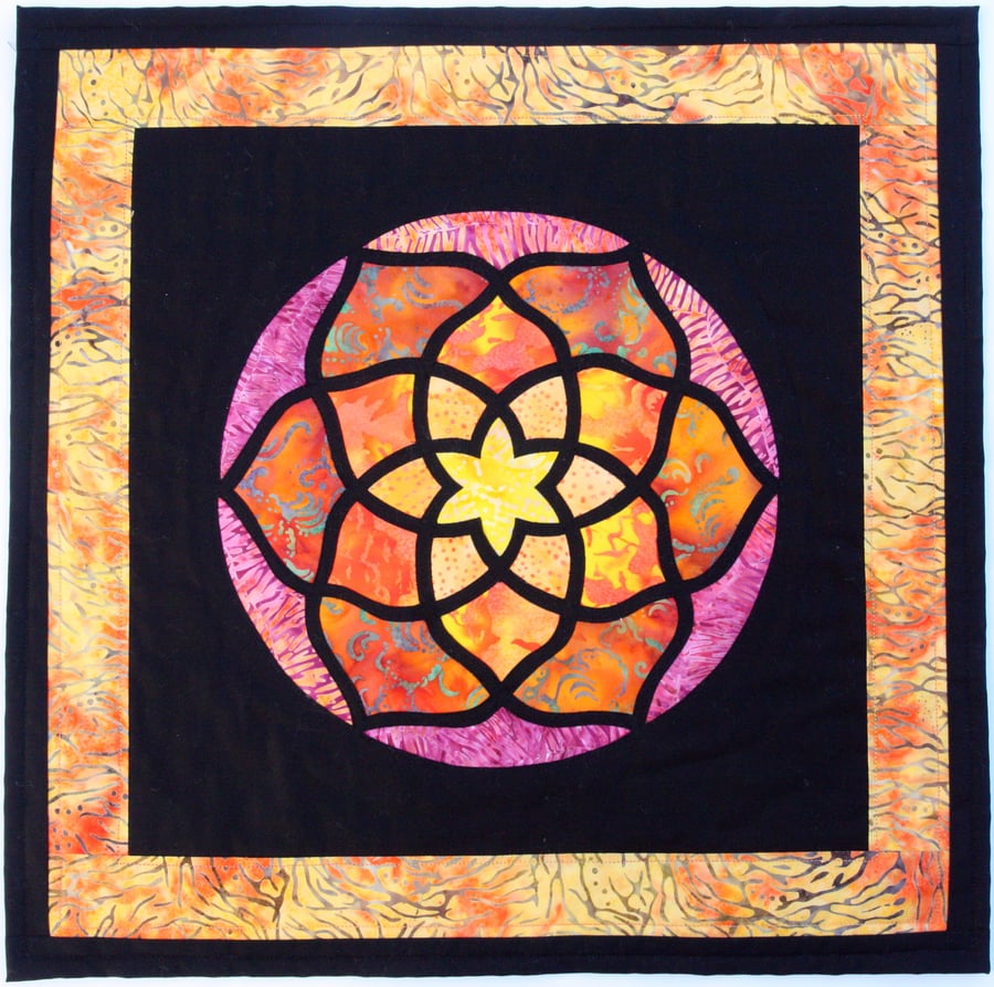 Rose Window A Pattern Art Quilt Panel