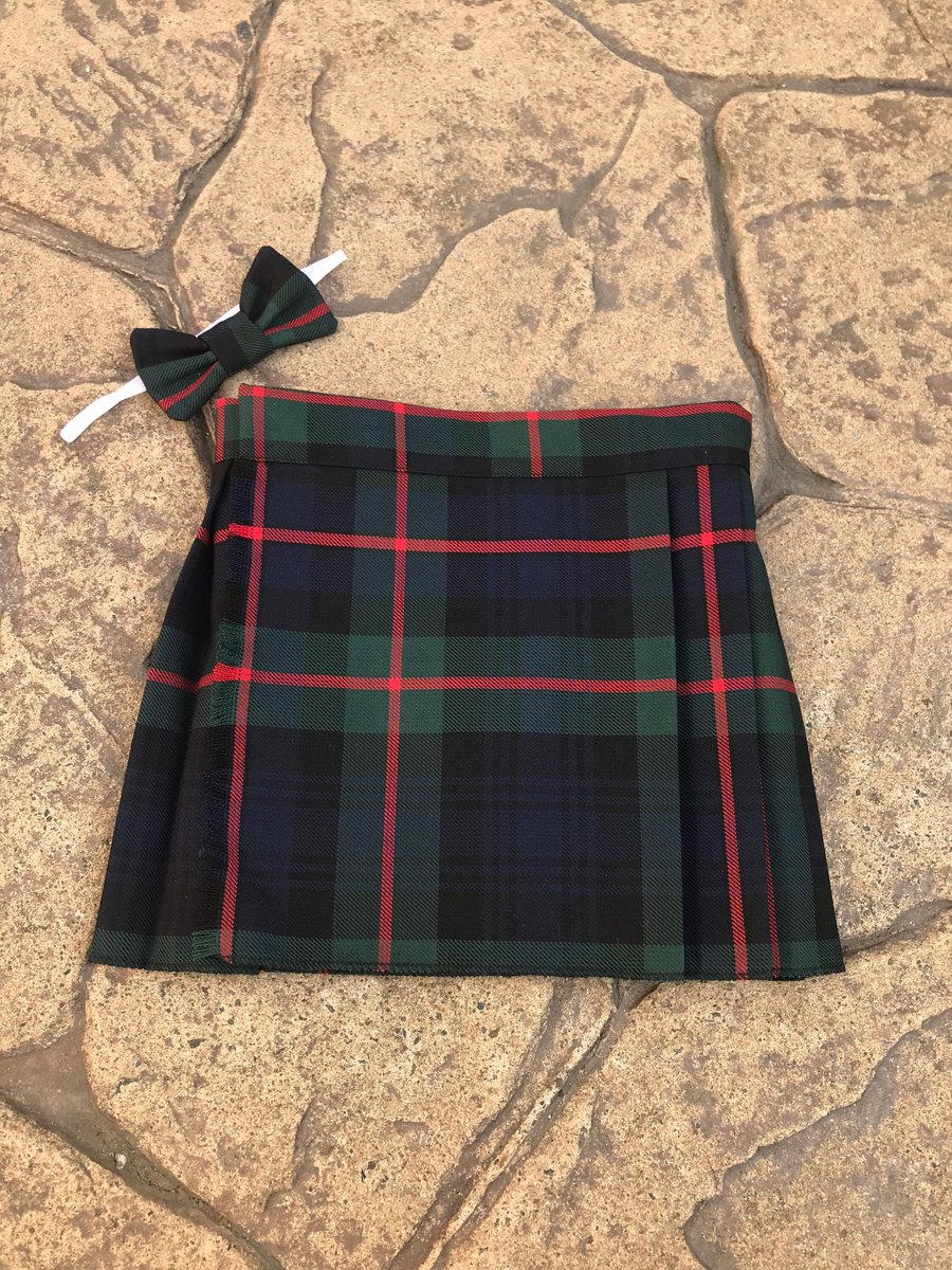 Murray of Athol Tartan Kilt and Bow Tie for babies , children